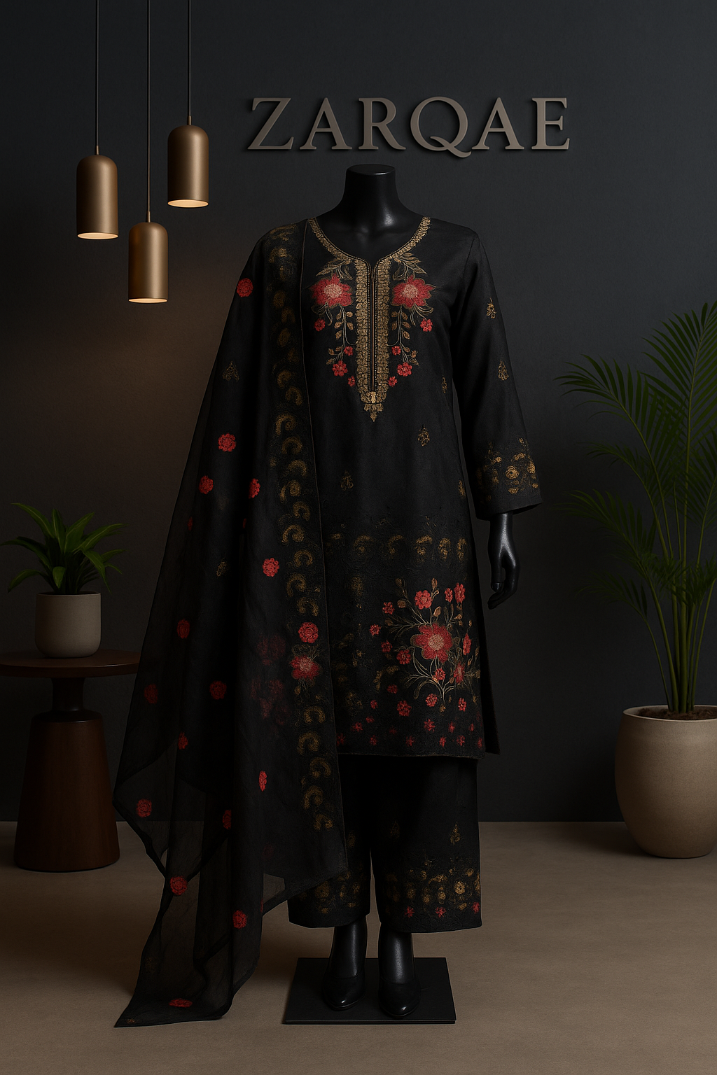 Delicate Organza 3Pc with Timeless Embroidery