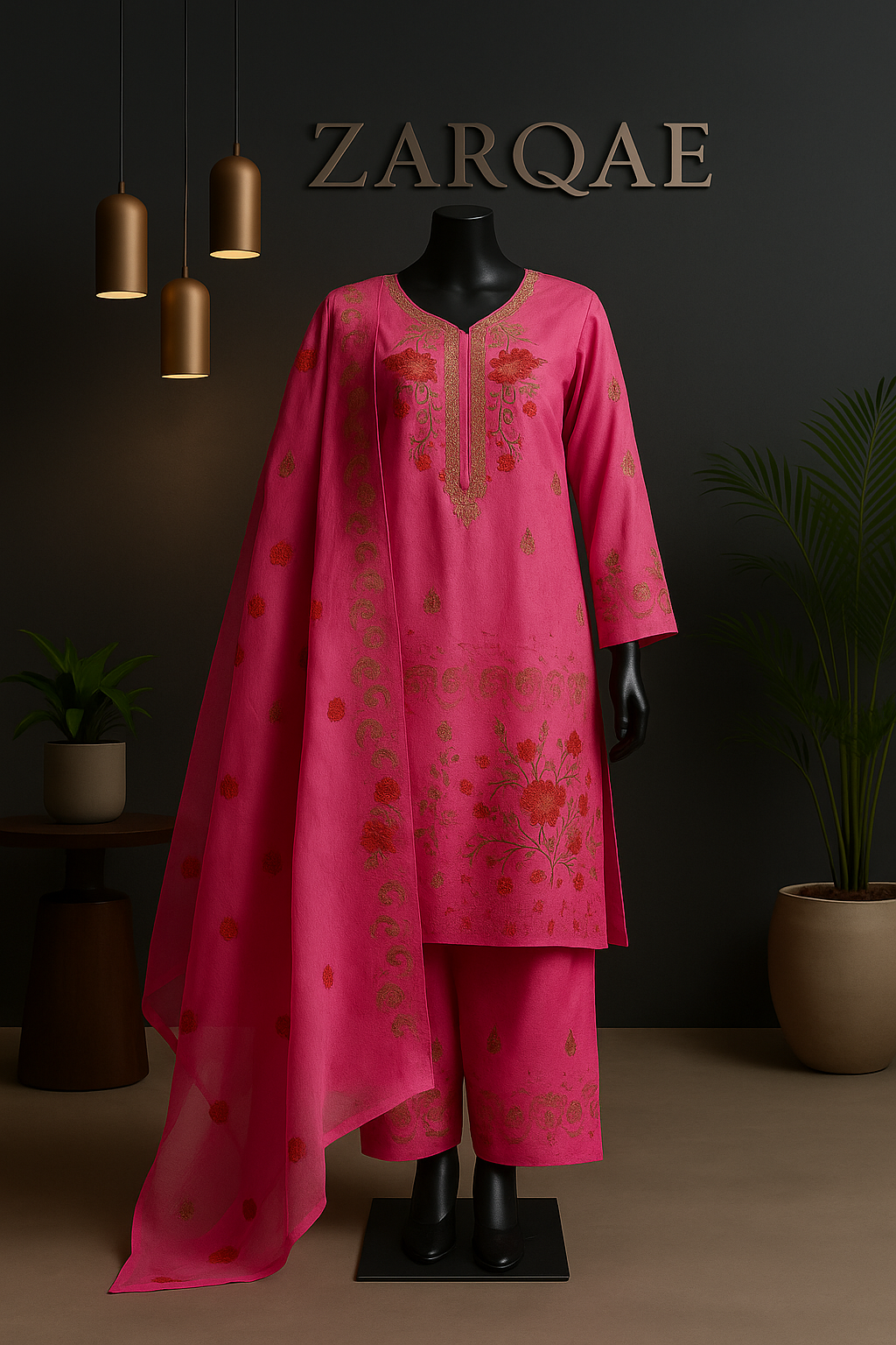 Delicate Organza 3Pc with Timeless Embroidery