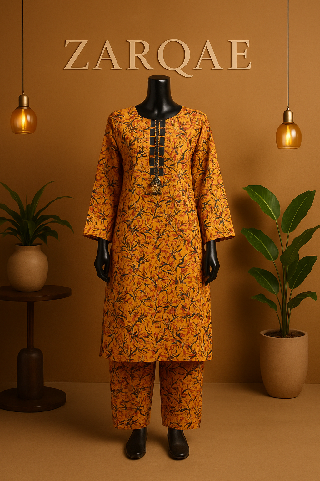 Roshan Subah – Yellow Printed Lawn 2Pc with Summer Charm