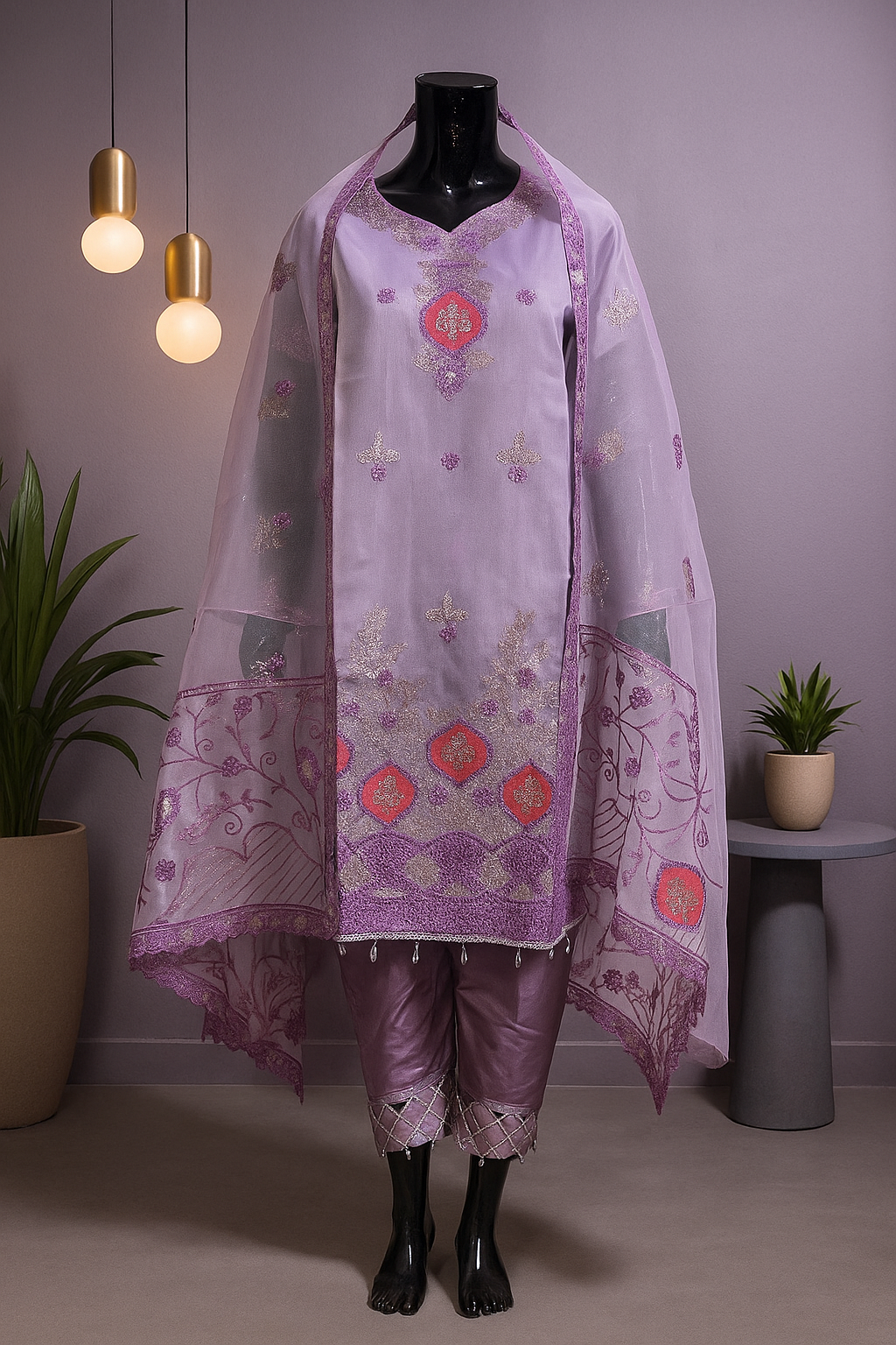 Rang-e-Kaasni – Organza 3Pc Suit