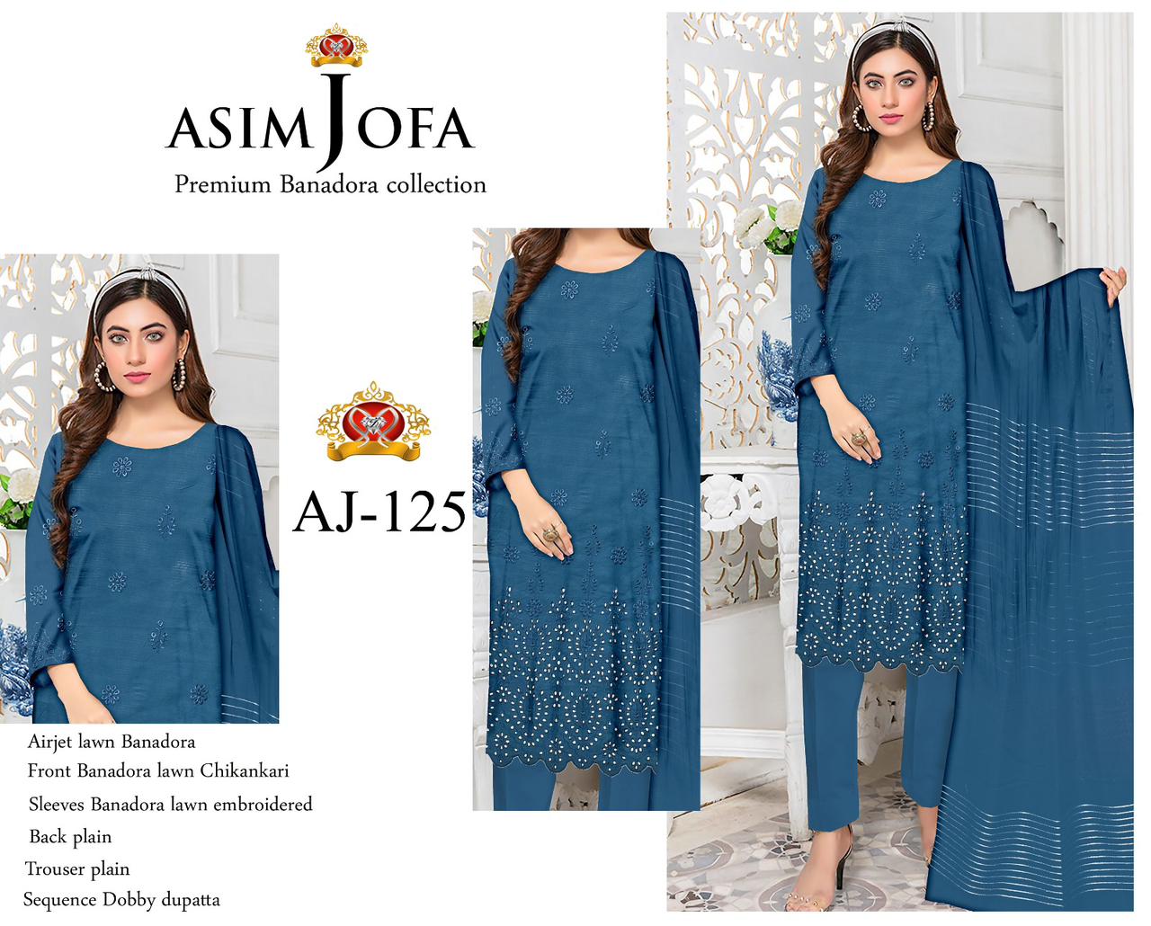 Naye Rang, Nayi Bahaar – Asim Jofa Bana Dora Lawn 3Pc