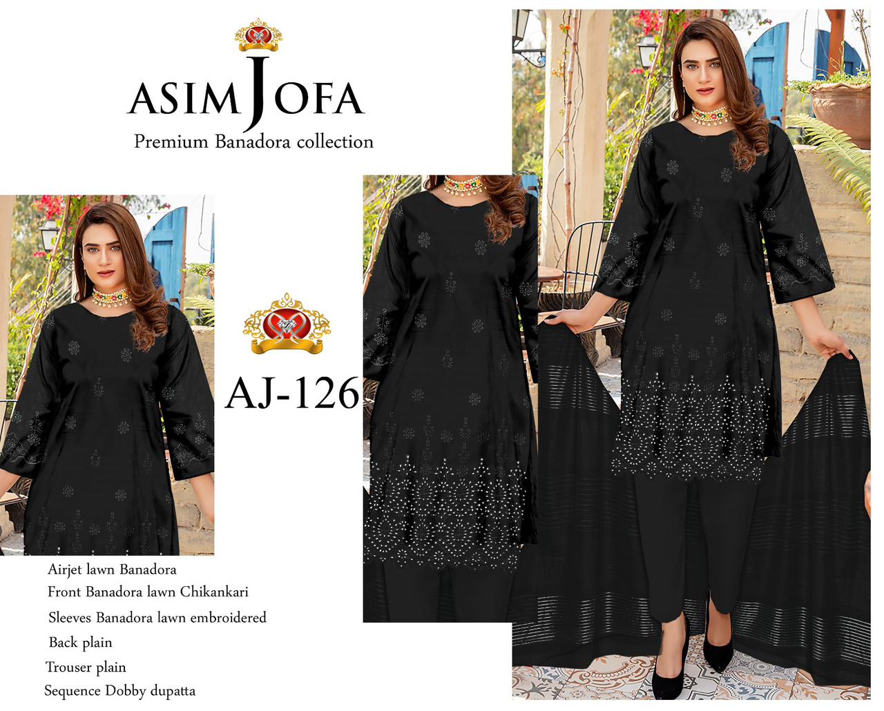 Naye Rang, Nayi Bahaar – Asim Jofa Bana Dora Lawn 3Pc