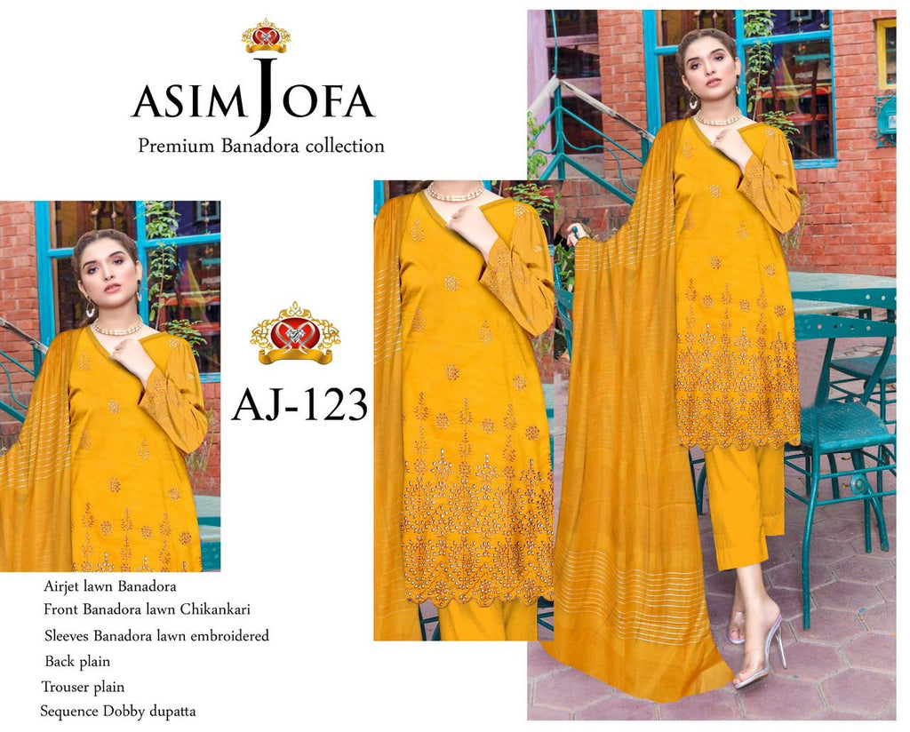 Naye Rang, Nayi Bahaar – Asim Jofa Bana Dora Lawn 3Pc
