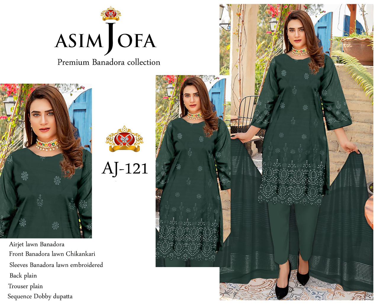 Naye Rang, Nayi Bahaar – Asim Jofa Bana Dora Lawn 3Pc