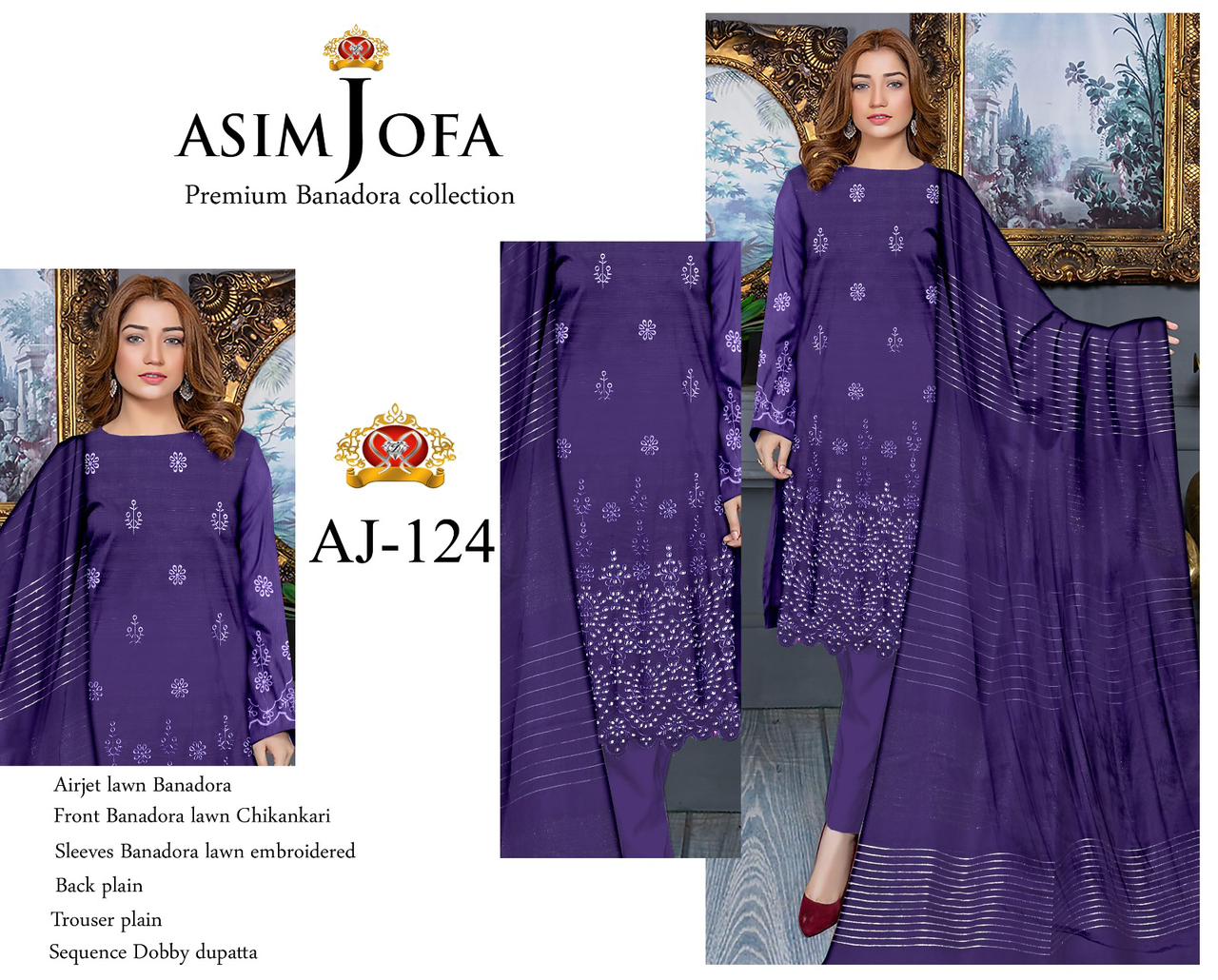 Naye Rang, Nayi Bahaar – Asim Jofa Bana Dora Lawn 3Pc