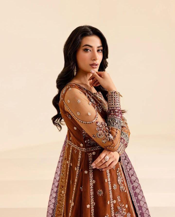 Farasha – Net Frock 3Pc Luxury Ensemble