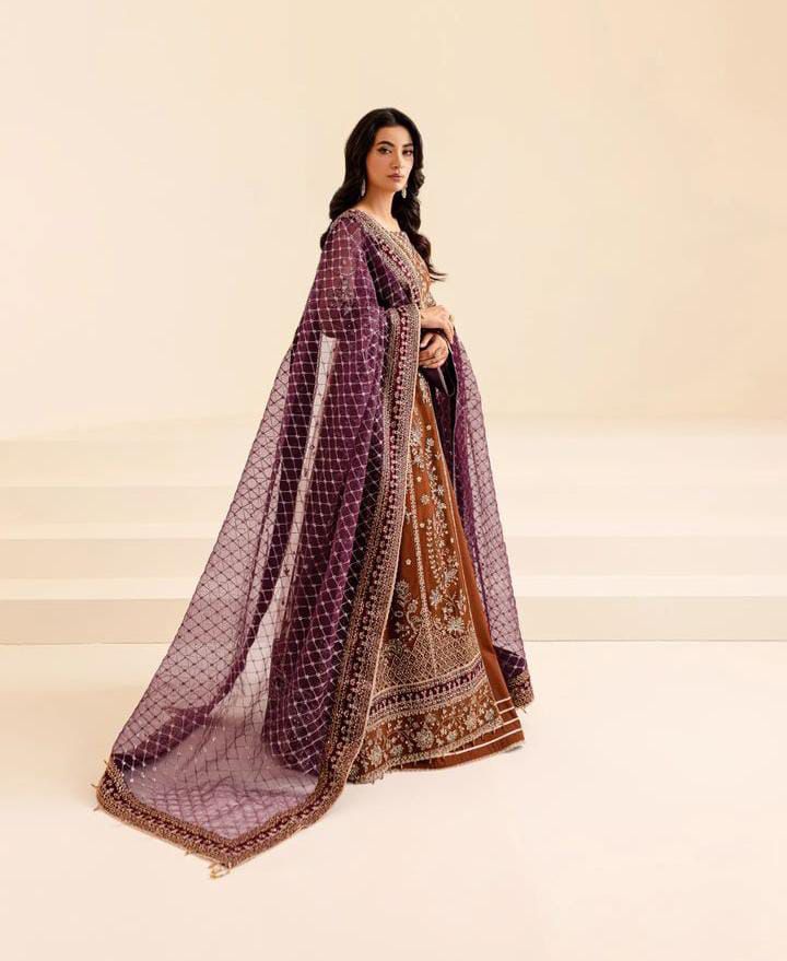 Farasha – Net Frock 3Pc Luxury Ensemble