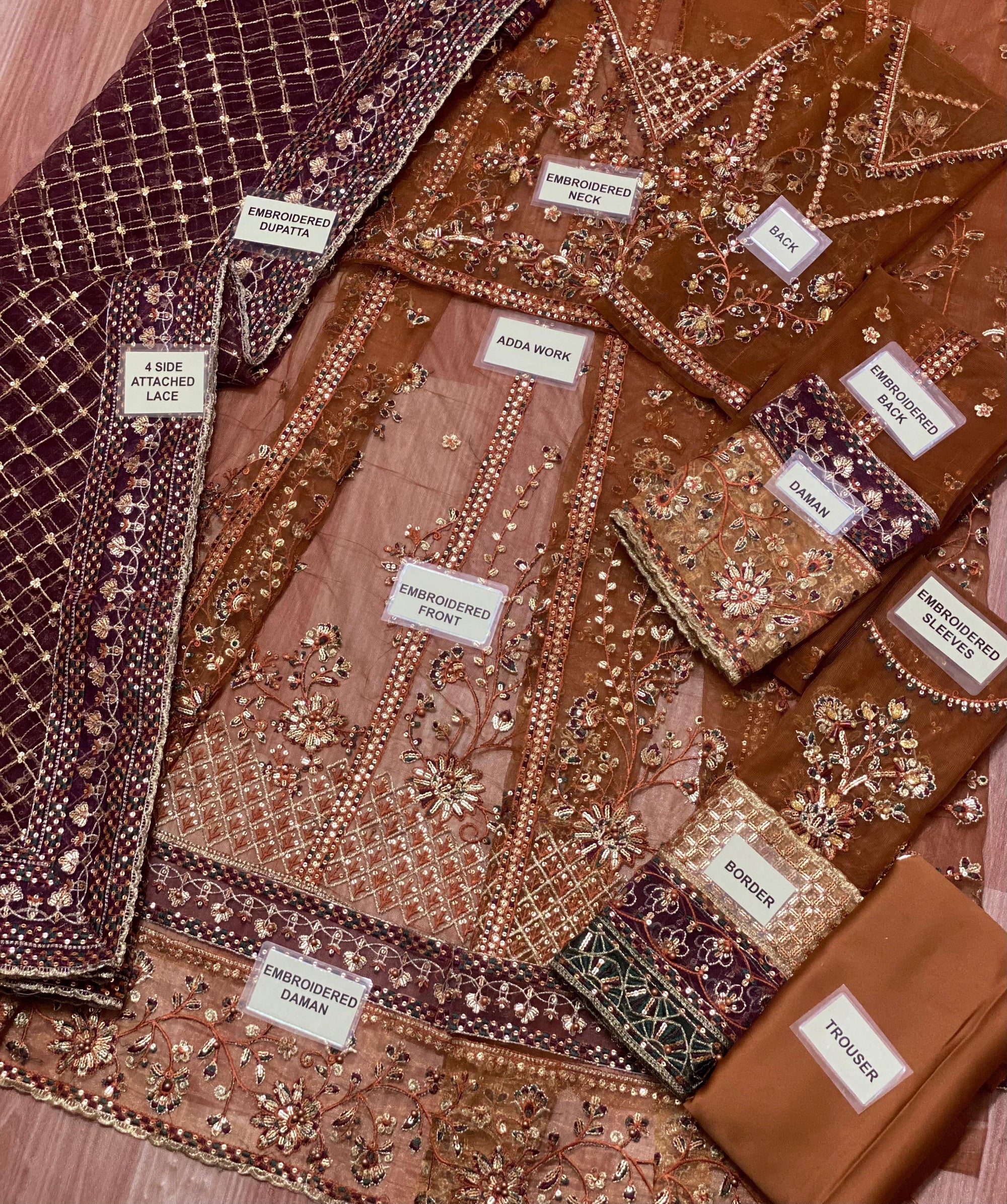 Farasha – Net Frock 3Pc Luxury Ensemble