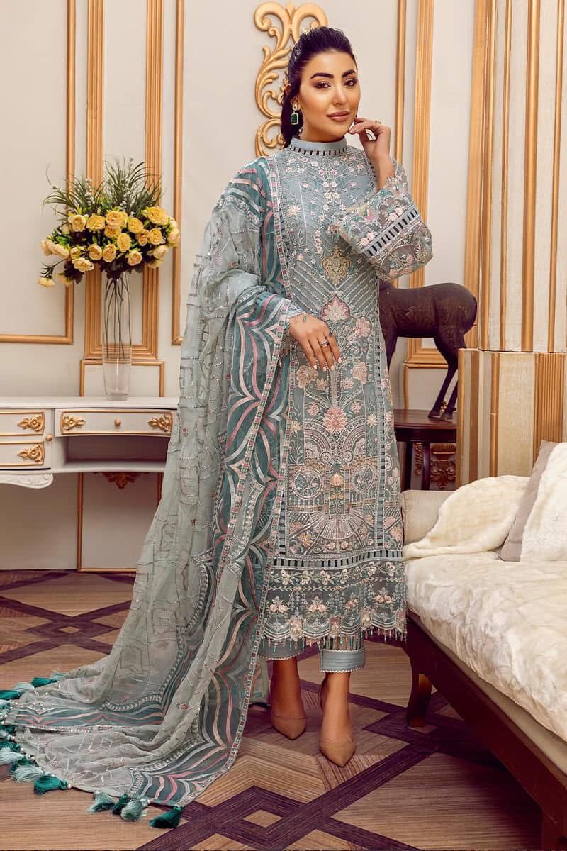 Ahmozi Presents – Adan Libas Chiffon Embroidered Collection