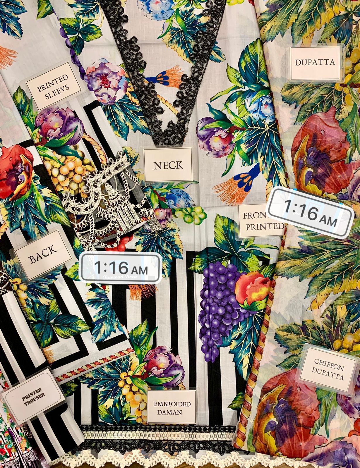 Heavy Fancy Embroidered Lawn 3Pc