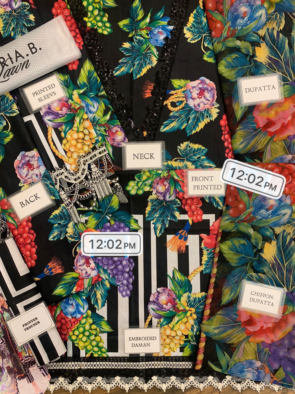 Heavy Fancy Embroidered Lawn 3Pc