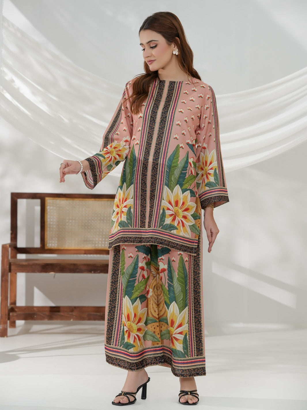 Rangrez Co-Ord Set (Peach)