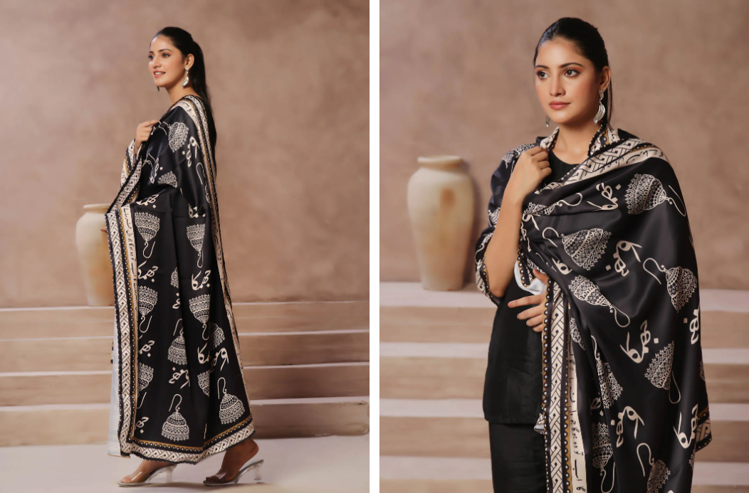 Jhumka Dupatta (Black)